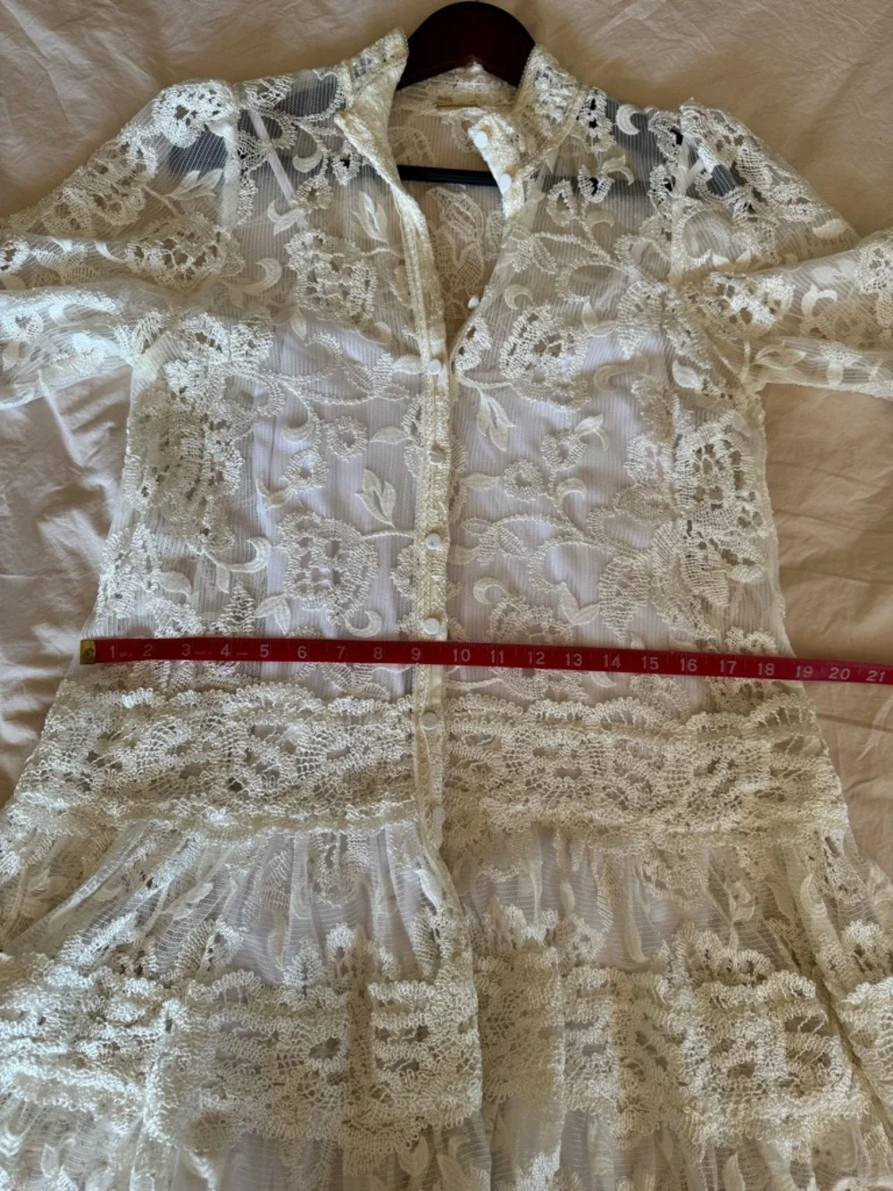 Alexis Manati White Lace Ruffle Mini Dress - Picture 8 of 15